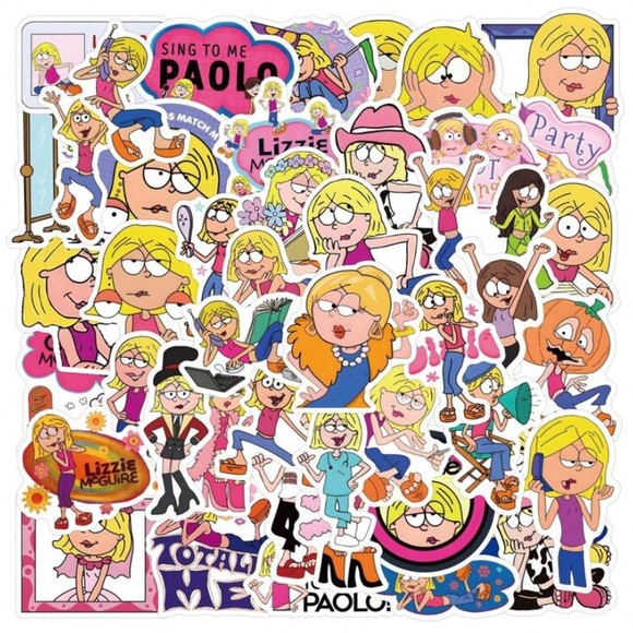 Other - Lizzie McGuire Cartoon Random Sticker Pack of 10